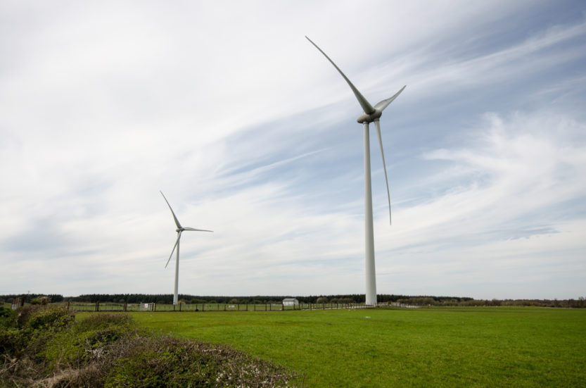 Wind turbines near Lough Boora